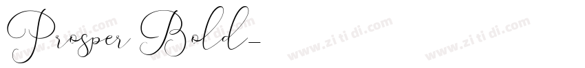 Prosper Bold字体转换